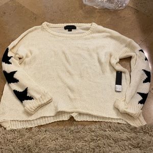 Vintage Havana NWT sweater stars on sleeve